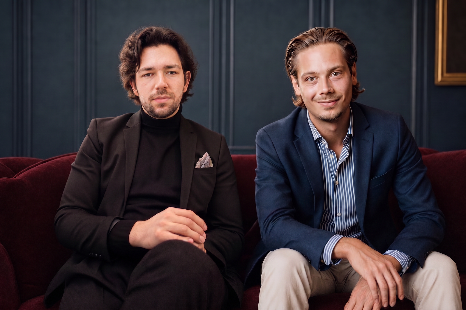 Nelson Dreesen und Moritz Frank, Gründer von Frank KI